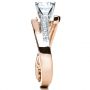 14k Rose Gold And Platinum 14k Rose Gold And Platinum Two-tone Diamond Engagement Ring - Side View -  216 - Thumbnail