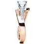 14k Rose Gold And 14K Gold 14k Rose Gold And 14K Gold Two-tone Diamond Engagement Ring - Side View -  216 - Thumbnail