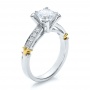  18K Gold Two-tone Diamond Engagement Ring - Vanna K - Three-Quarter View -  100482 - Thumbnail