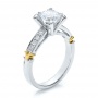 18K Gold Two-tone Diamond Engagement Ring - Vanna K - Three-Quarter View -  100482 - Thumbnail