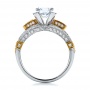  18K Gold Two-tone Diamond Engagement Ring - Vanna K - Front View -  100273 - Thumbnail