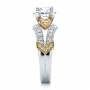  18K Gold Two-tone Diamond Engagement Ring - Vanna K - Side View -  100273 - Thumbnail