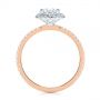 18k Rose Gold And 18K Gold 18k Rose Gold And 18K Gold Two-tone Halo Diamond Engagement Ring - Front View -  105768 - Thumbnail