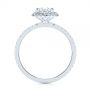 18k White Gold And Platinum 18k White Gold And Platinum Two-tone Halo Diamond Engagement Ring - Front View -  105768 - Thumbnail