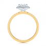 14k Yellow Gold And 14K Gold 14k Yellow Gold And 14K Gold Two-tone Halo Diamond Engagement Ring - Front View -  105768 - Thumbnail