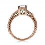 14k Rose Gold And Platinum 14k Rose Gold And Platinum Two-tone Hand Engraved Engagement Ring - Front View -  1191 - Thumbnail