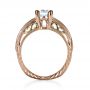 18k Rose Gold And Platinum 18k Rose Gold And Platinum Two-tone Hand Engraved Engagement Ring - Front View -  1194 - Thumbnail