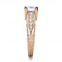 18k Rose Gold And 18K Gold 18k Rose Gold And 18K Gold Two-tone Hand Engraved Engagement Ring - Side View -  1194 - Thumbnail