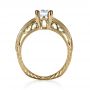 18k Yellow Gold And 18K Gold 18k Yellow Gold And 18K Gold Two-tone Hand Engraved Engagement Ring - Front View -  1194 - Thumbnail