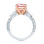  Platinum And 18k Rose Gold Two-tone Padparadscha Sapphire And Diamond Engagement Ring - Front View -  104861 - Thumbnail