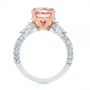  14K Gold And 18k Rose Gold 14K Gold And 18k Rose Gold Two-tone Padparadscha Sapphire And Diamond Engagement Ring - Front View -  104861 - Thumbnail