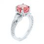  Platinum And Platinum Platinum And Platinum Two-tone Padparadscha Sapphire And Diamond Engagement Ring - Three-Quarter View -  104861 - Thumbnail