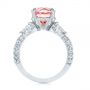  Platinum And Platinum Platinum And Platinum Two-tone Padparadscha Sapphire And Diamond Engagement Ring - Front View -  104861 - Thumbnail