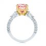  Platinum And 18k Yellow Gold Platinum And 18k Yellow Gold Two-tone Padparadscha Sapphire And Diamond Engagement Ring - Front View -  104861 - Thumbnail