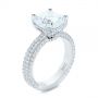 14k White Gold And 14K Gold 14k White Gold And 14K Gold Two-tone Pave Cushion Cut Diamond Engagement Ring - Three-Quarter View -  105285 - Thumbnail