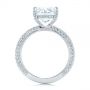 18k White Gold And 18K Gold 18k White Gold And 18K Gold Two-tone Pave Cushion Cut Diamond Engagement Ring - Front View -  105285 - Thumbnail