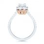  18K Gold And 14k Rose Gold Two-tone Pear Diamond Halo Engagement Ring - Front View -  105215 - Thumbnail