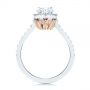  18K Gold And 18k Rose Gold 18K Gold And 18k Rose Gold Two-tone Pear Diamond Halo Engagement Ring - Front View -  105215 - Thumbnail