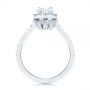  14K Gold And 18k White Gold 14K Gold And 18k White Gold Two-tone Pear Diamond Halo Engagement Ring - Front View -  105215 - Thumbnail