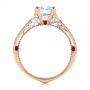 14k Rose Gold And 14K Gold 14k Rose Gold And 14K Gold Two-tone Ruby And Diamond Vintage-inspired Engagement Ring - Front View -  105312 - Thumbnail