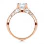 14k Rose Gold And 18K Gold 14k Rose Gold And 18K Gold Two-tone Ruby And Diamond Vintage-inspired Engagement Ring - Front View -  105312 - Thumbnail