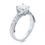  Platinum Two-tone Ruby And Diamond Vintage-inspired Engagement Ring