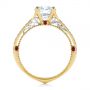 14k Yellow Gold And Platinum 14k Yellow Gold And Platinum Two-tone Ruby And Diamond Vintage-inspired Engagement Ring - Front View -  105312 - Thumbnail