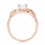 18k Rose Gold And Platinum 18k Rose Gold And Platinum Two-tone Wrap Diamond Engagement Ring - Front View -  103104 - Thumbnail