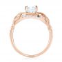 18k Rose Gold And 18K Gold 18k Rose Gold And 18K Gold Two-tone Wrap Diamond Engagement Ring - Front View -  103104 - Thumbnail