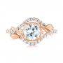 14k Rose Gold And 18K Gold 14k Rose Gold And 18K Gold Two-tone Wrap Diamond Engagement Ring - Top View -  103104 - Thumbnail