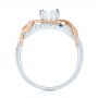 18k White Gold And 18K Gold Two-tone Wrap Diamond Engagement Ring - Front View -  103104 - Thumbnail