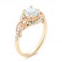 14k Yellow Gold And 18K Gold 14k Yellow Gold And 18K Gold Two-tone Wrap Diamond Engagement Ring - Three-Quarter View -  103104 - Thumbnail