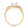 18k Yellow Gold And Platinum 18k Yellow Gold And Platinum Two-tone Wrap Diamond Engagement Ring - Front View -  103104 - Thumbnail