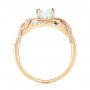 14k Yellow Gold And 14K Gold 14k Yellow Gold And 14K Gold Two-tone Wrap Diamond Engagement Ring - Front View -  103104 - Thumbnail