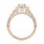 18k Rose Gold And Platinum 18k Rose Gold And Platinum Two-tone Diamond Halo Engagement Ring - Front View -  103483 - Thumbnail