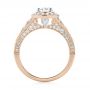 14k Rose Gold And 18K Gold 14k Rose Gold And 18K Gold Two-tone Diamond Halo Engagement Ring - Front View -  103483 - Thumbnail