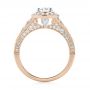 14k Rose Gold And 14K Gold 14k Rose Gold And 14K Gold Two-tone Diamond Halo Engagement Ring - Front View -  103483 - Thumbnail