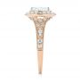 18k Rose Gold And 14K Gold 18k Rose Gold And 14K Gold Two-tone Diamond Halo Engagement Ring - Side View -  103483 - Thumbnail