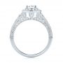 14k White Gold And 18K Gold 14k White Gold And 18K Gold Two-tone Diamond Halo Engagement Ring - Front View -  103483 - Thumbnail