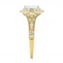 14k Yellow Gold And Platinum 14k Yellow Gold And Platinum Two-tone Diamond Halo Engagement Ring - Side View -  103483 - Thumbnail