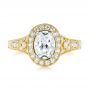 18k Yellow Gold And 14K Gold 18k Yellow Gold And 14K Gold Two-tone Diamond Halo Engagement Ring - Top View -  103483 - Thumbnail