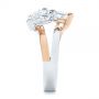  Platinum And 14k Rose Gold Platinum And 14k Rose Gold Two-stone Two-tone Moissanite Engagement Ring - Side View -  105748 - Thumbnail