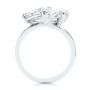  Platinum And 14k White Gold Platinum And 14k White Gold Two-stone Two-tone Moissanite Engagement Ring - Front View -  105748 - Thumbnail