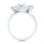  18K Gold And Platinum 18K Gold And Platinum Two-stone Two-tone Moissanite Engagement Ring - Front View -  105748 - Thumbnail