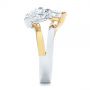 Platinum And 14k Yellow Gold Two-stone Two-tone Moissanite Engagement Ring - Side View -  105748 - Thumbnail