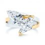  Platinum And 14k Yellow Gold Two-stone Two-tone Moissanite Engagement Ring - Top View -  105748 - Thumbnail