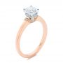 14k Rose Gold Two-tone Diamond Engagement Ring - Three-Quarter View -  105130 - Thumbnail