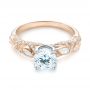 18k Rose Gold And 14K Gold 18k Rose Gold And 14K Gold Two-tone Diamond Engagement Ring - Flat View -  103106 - Thumbnail