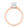 14k Rose Gold Two-tone Diamond Engagement Ring - Front View -  105130 - Thumbnail