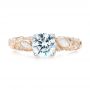 14k Rose Gold And 18K Gold 14k Rose Gold And 18K Gold Two-tone Diamond Engagement Ring - Top View -  103106 - Thumbnail
